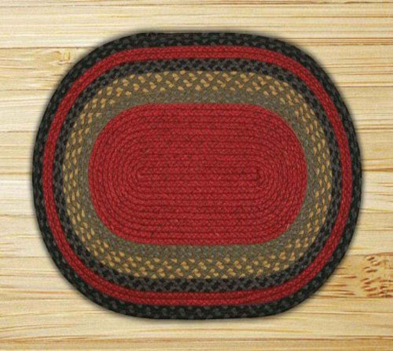 Premium Earth Rugs 3x5 Feet - Soft Burgundy, Olive & Charcoal Handmade Area Rug for Living Room, Bedroom & Home Decor