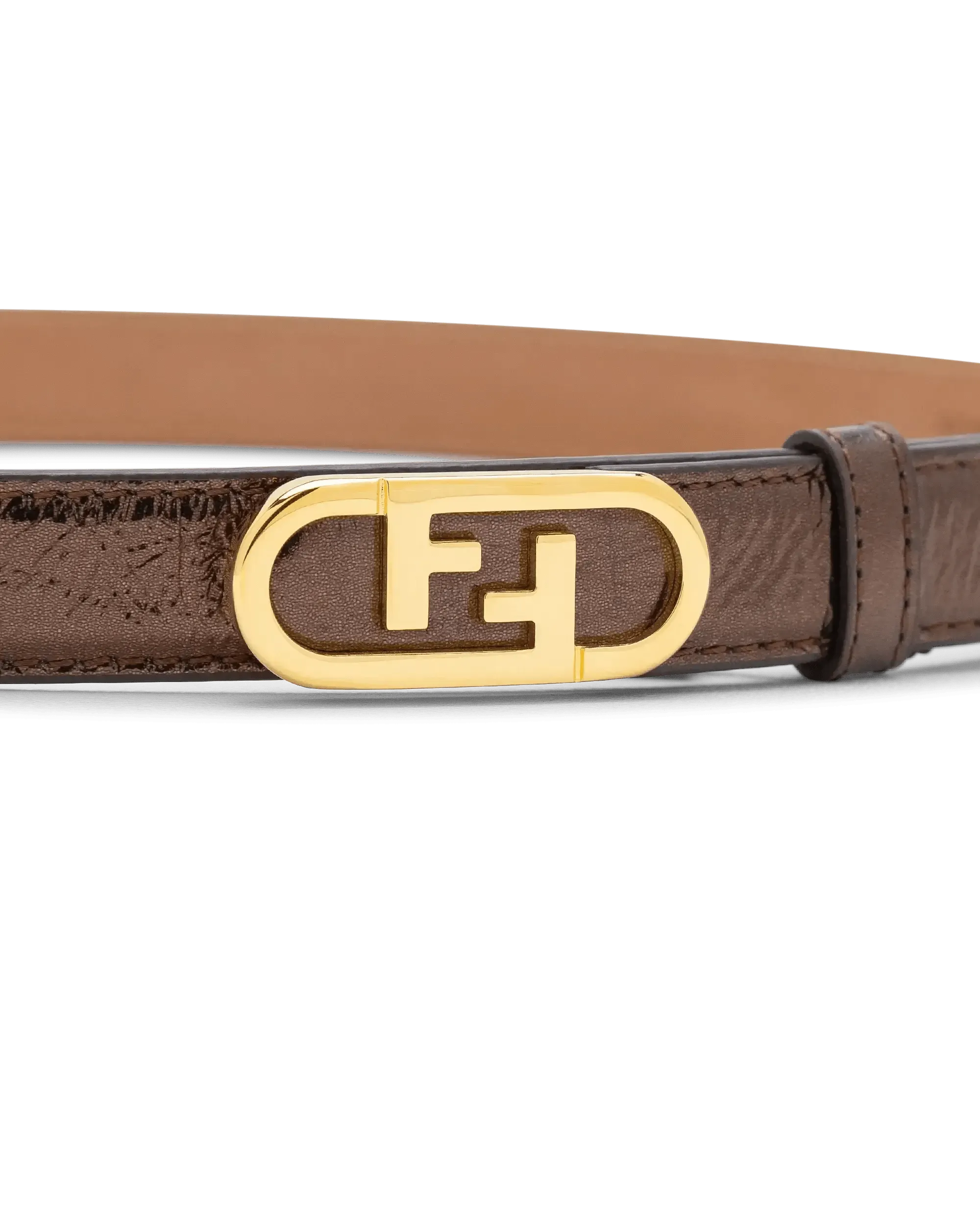 O'Lock Crinkle Brown Thin Belt for Women - Stylish & Adjustable Waist Belt for Jeans, Pants & Dresses | Perfect for Casual & Office Wear
