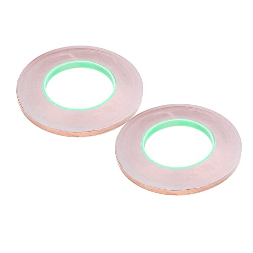Premium Copper Shielding Tape - High Adhesive EMI RFI Conductive Foil for LCD Repair, Electrical Grounding & Digital Devices - 2 Pack - Ideal for Electronics Shielding, DIY Projects & Home Appliances
