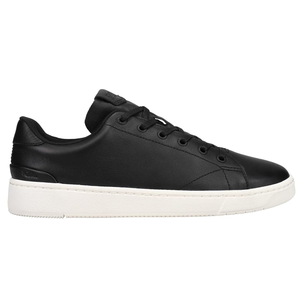 TOMS Men's Travel Lite Low Lace-Up Sneakers - Lightweight Casual Walking Shoes for Men in Black | Perfect for Travel, Work & Everyday Wear