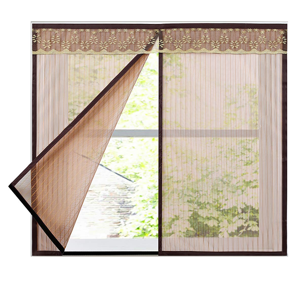 ECYC Self-Adhesive Magnetic Window Screen - Invisible Mesh Curtain for Doors & Windows | Easy Install, No Tools Needed | Perfect for Home, Patio, and RV Use | Keep Bugs Out While Enjoying Fresh Air