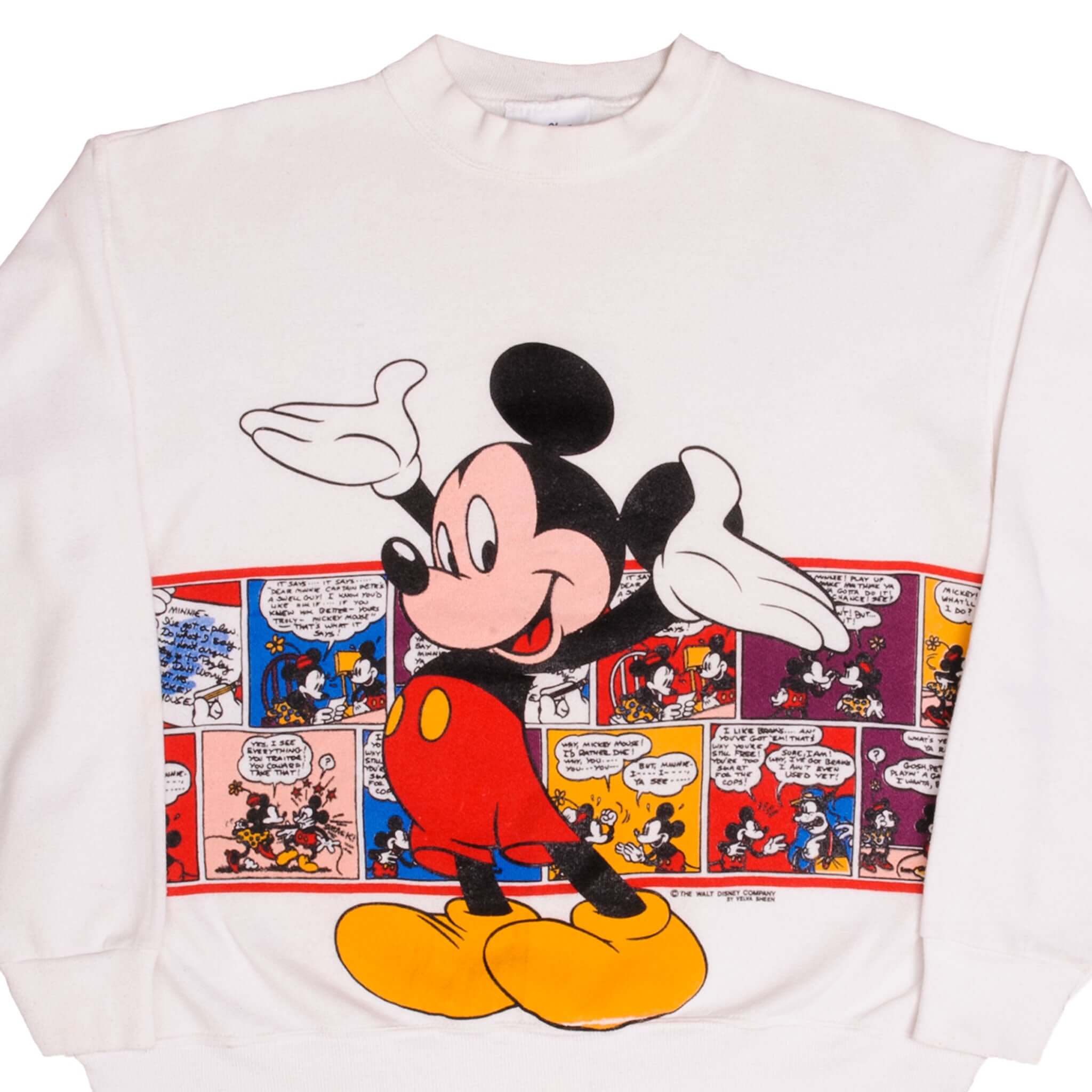 Vintage Disney Mickey Mouse Cartoon Sweatshirt 1980s Large Made in USA - Retro Style for Disney Fans & Collectors - Perfect for Casual Wear, Theme Parks & Gift Giving