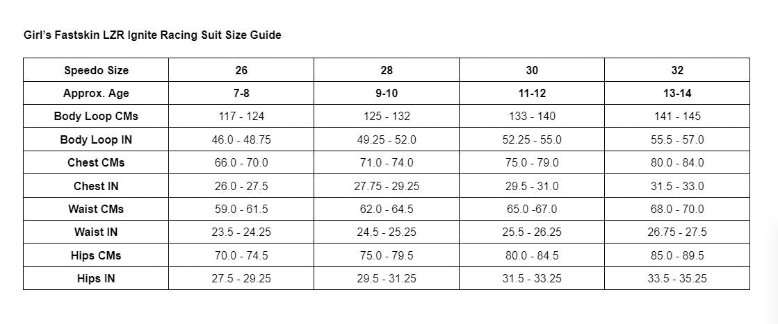 Speedo Girls' Fastskin LZR Ignite Kneeskin Swimsuit - Blue/Multi Color - Perfect for Competitive Swimming & Swim Training