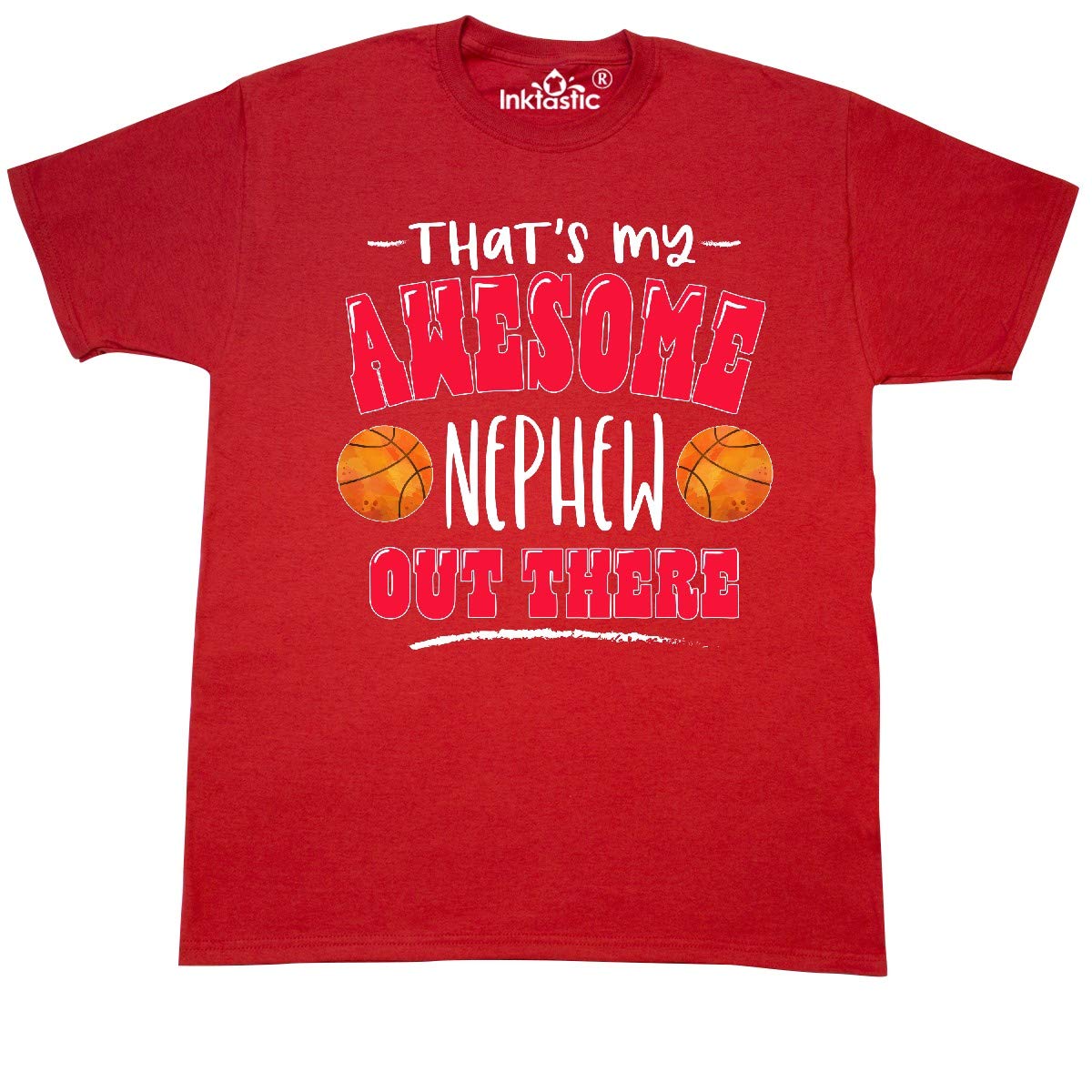 Inktastic That's My Awesome Nephew Basketball T-Shirt - Funny Uncle Gift for Basketball Lovers - Perfect for Birthday, Christmas & Game Day Outfits