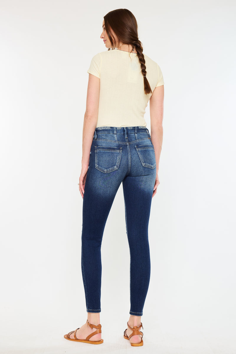 Novah High Rise Super Skinny Jeans for Women - Stretch Denim Pants Slim Fit Tummy Control - Perfect for Casual Wear, Night Out & Everyday Fashion