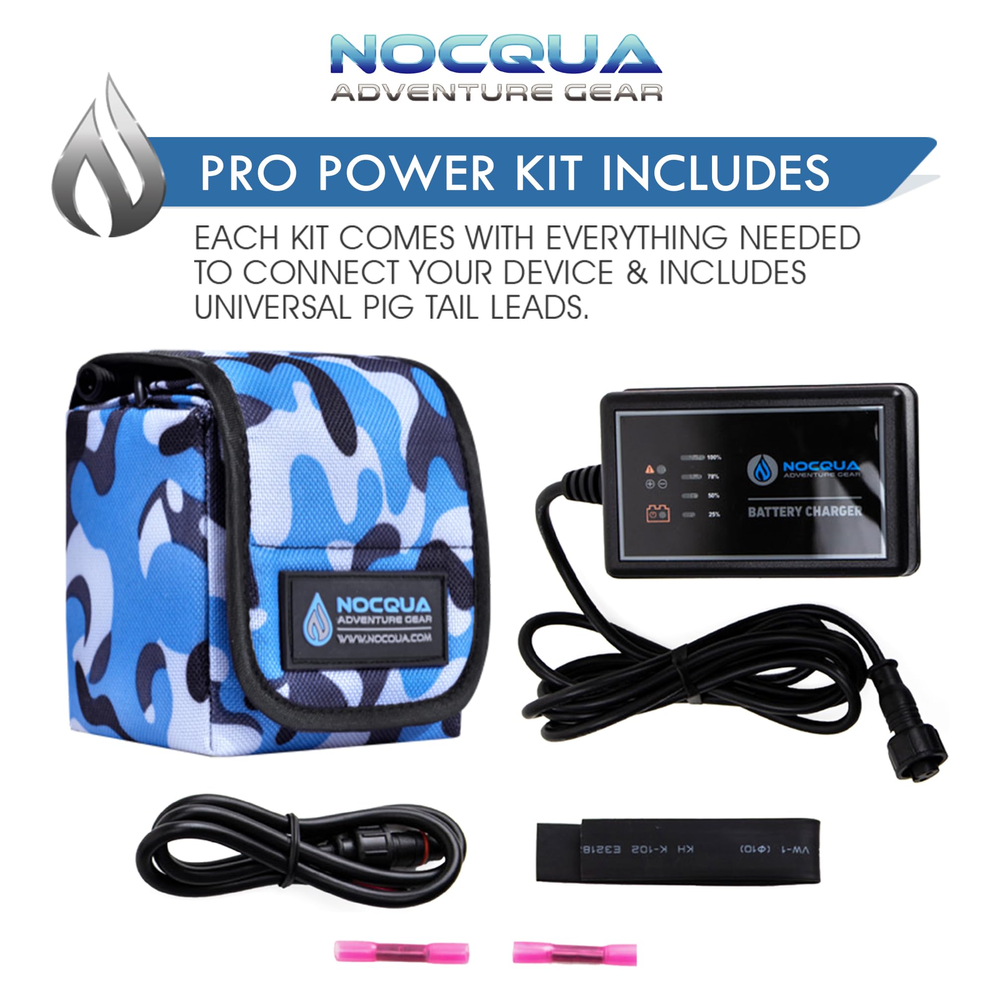 Pro Power Water-Resistant 12V Battery & Charger Kit - Compatible with GPS, Depth Finders, Fish Finders & Marine Electronics | Perfect for Boating, Fishing & Outdoor Adventures