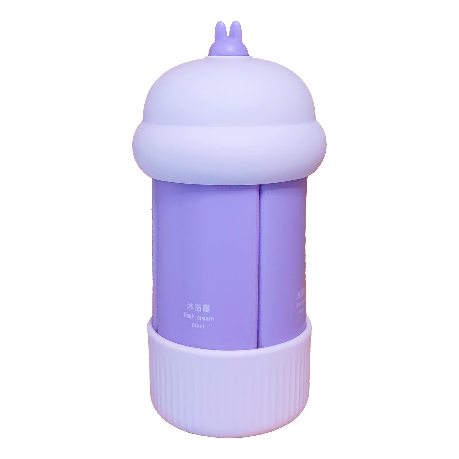 4 in 1 Travel Bottles Set - Refillable Leak-Proof Shower Bottles for Shampoo, Lotion, Body Wash & Gel (TSA Approved, Purple) | Perfect for Air Travel, Gym, Camping & Vacation Essentials