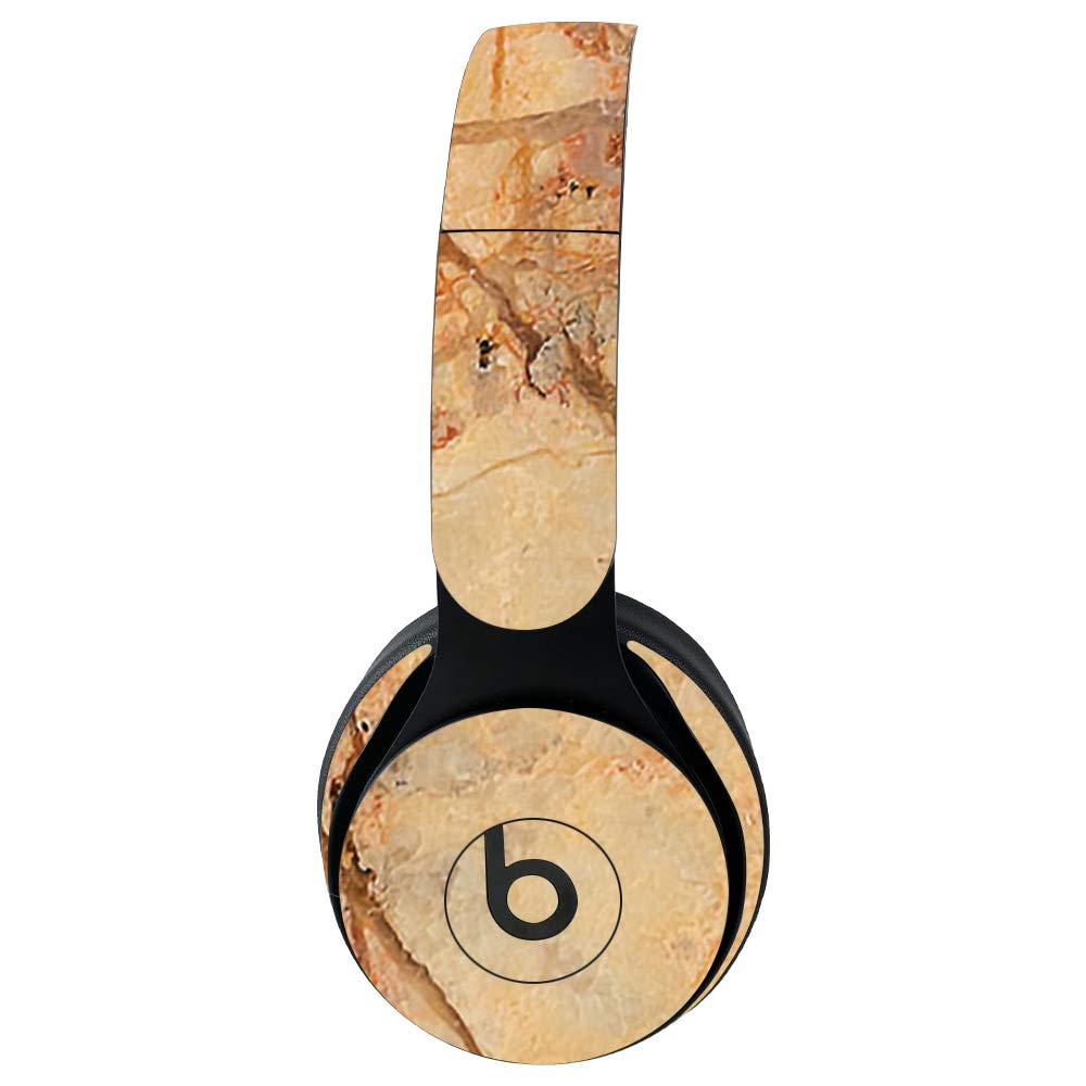 MightySkins Protective Vinyl Decal Wrap Cover for Beats Solo Pro Wireless Headphones - Amber Marble Design | Durable, Customizable & Easy to Apply | Made in USA | Perfect for Travel, Workouts & Daily Use