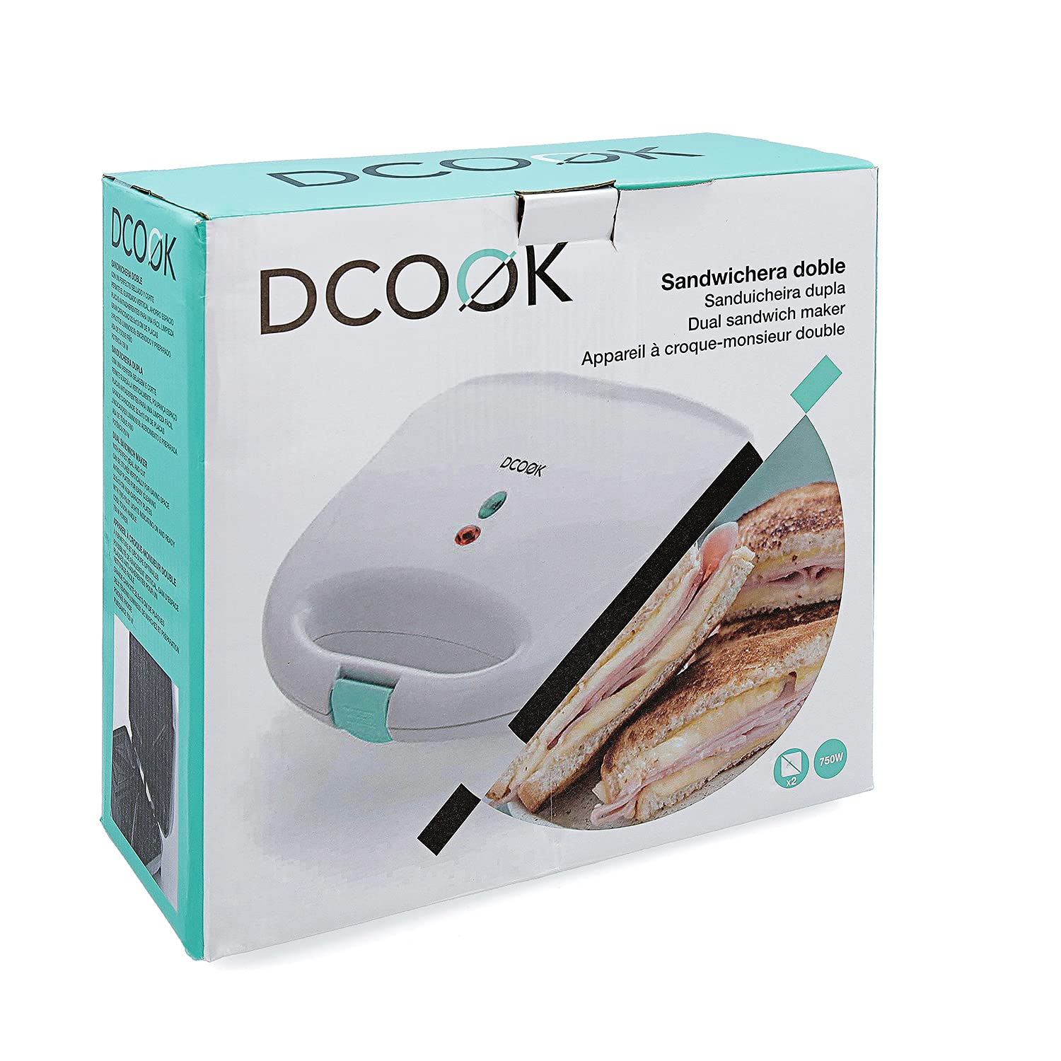 DCOOK Double Sandwich Box - BPA-Free, Leak-Proof Lunch Container for Work & School (Black, Standard Size) | Perfect for Meal Prep, Picnics & Office Lunches