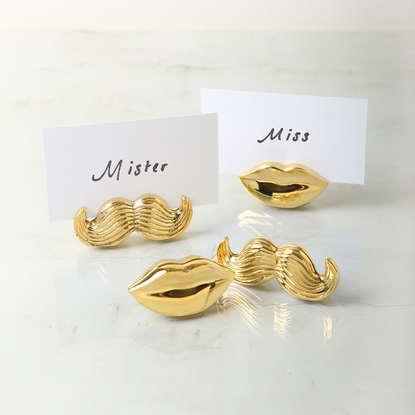 Elegant Mr. & Mrs. Muse Wedding Place Card Holders Set - Perfect for Table Seating, Reception Decor, and Bridal Shower Party Favors