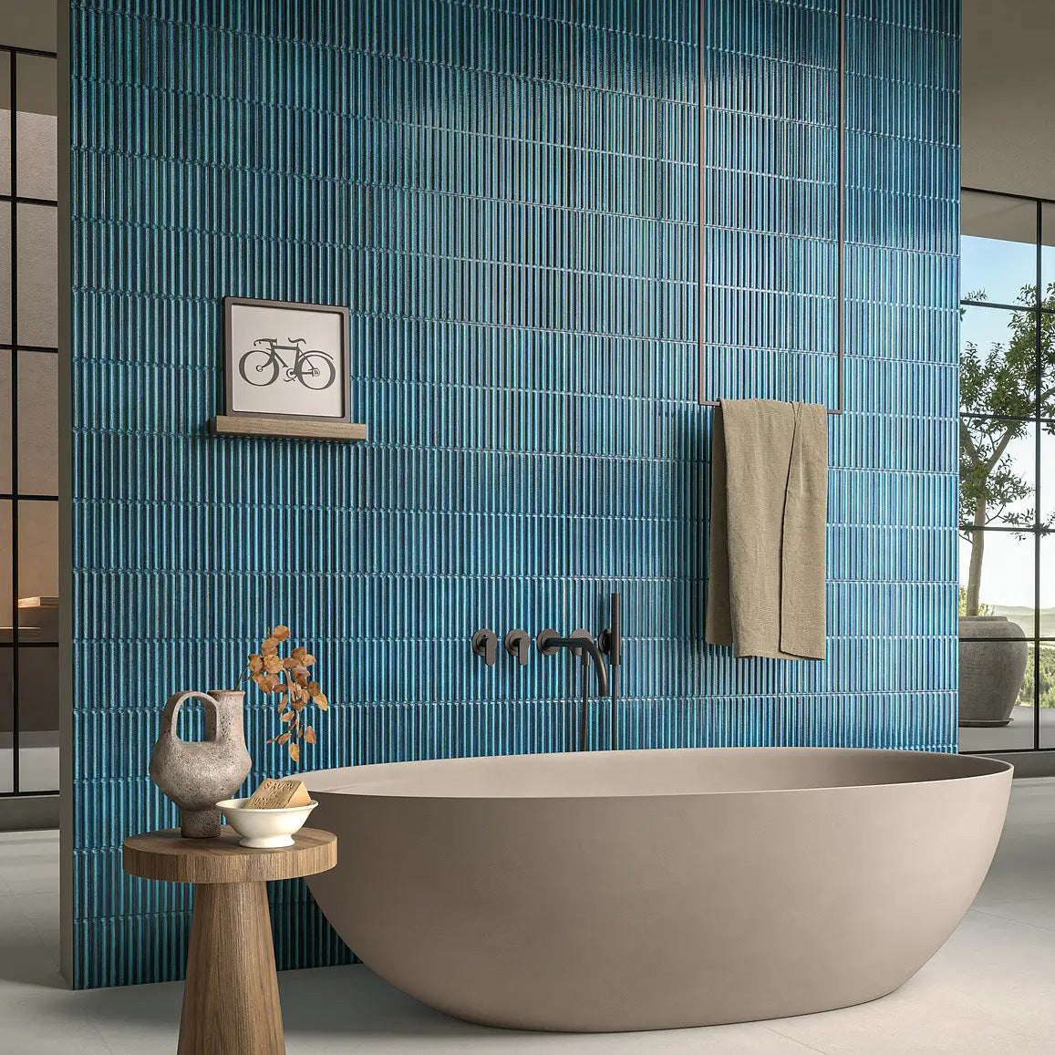 3D Curve Kit Kat Miley Fluted Tiles - Homey Stripes Design for Kitchen Backsplash & Bathroom Wall Decor