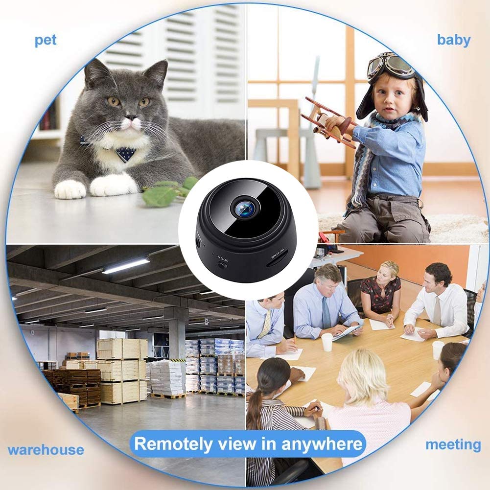 FUGAPNOE WiFi Baby Monitor & Pet Camera - 1080P HD Wireless Security Camera with Night Vision for Home, Nursery, and Pet Surveillance - Indoor Mini Camera for Baby Safety & Pet Monitoring