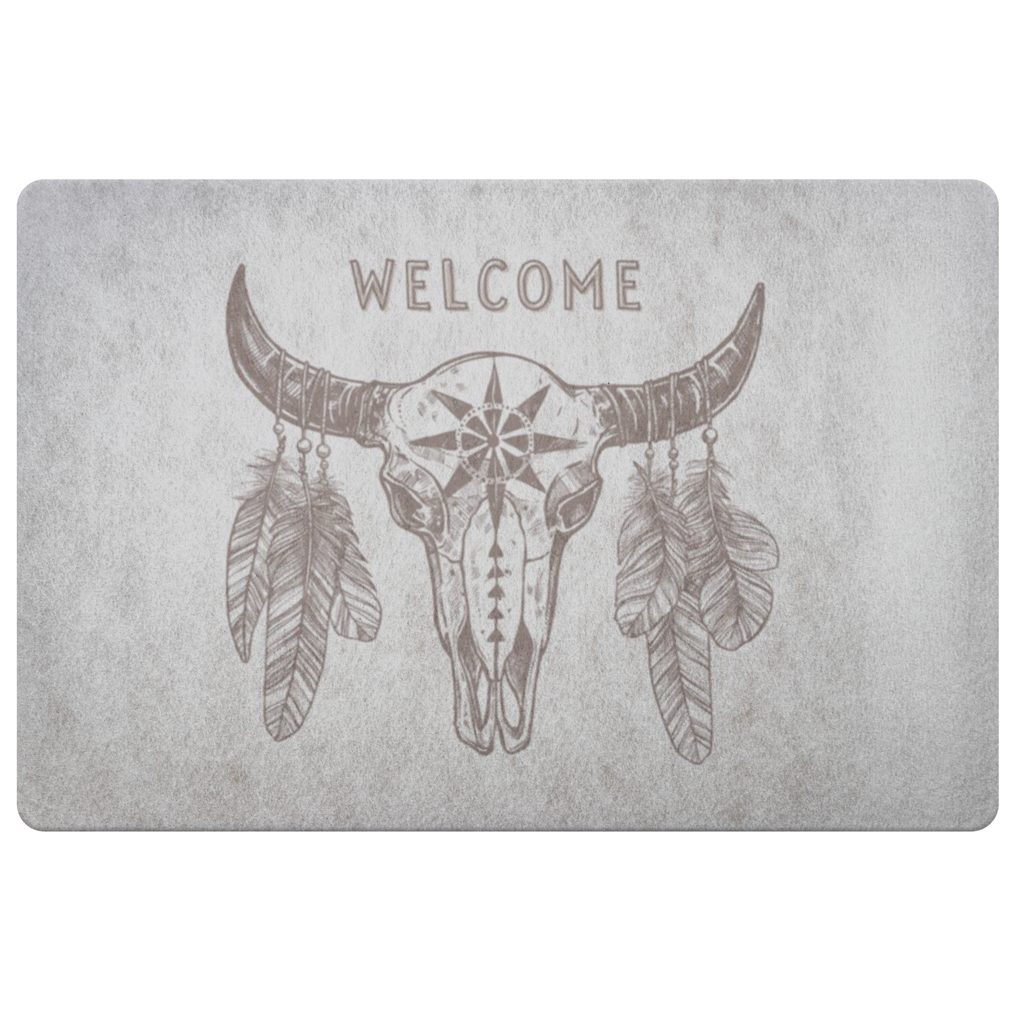 Welcome Doormat - Farmhouse & Bohemian Style Ranch Decor for Rustic Entryway - Perfect for Front Door, Porch, and Home Entrance