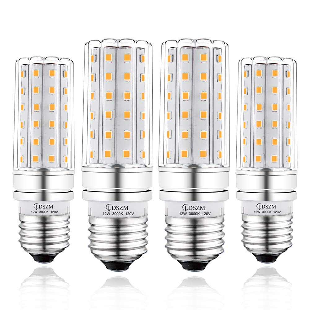 Energy Efficient E26 LED Bulbs - 12W (100W Equivalent) 1200lm, Warm White 3000K, Non-Dimmable Corn Light Bulbs for Home & Office - Pack of 4 - Perfect for Table Lamps, Ceiling Fixtures & Decorative Lighting