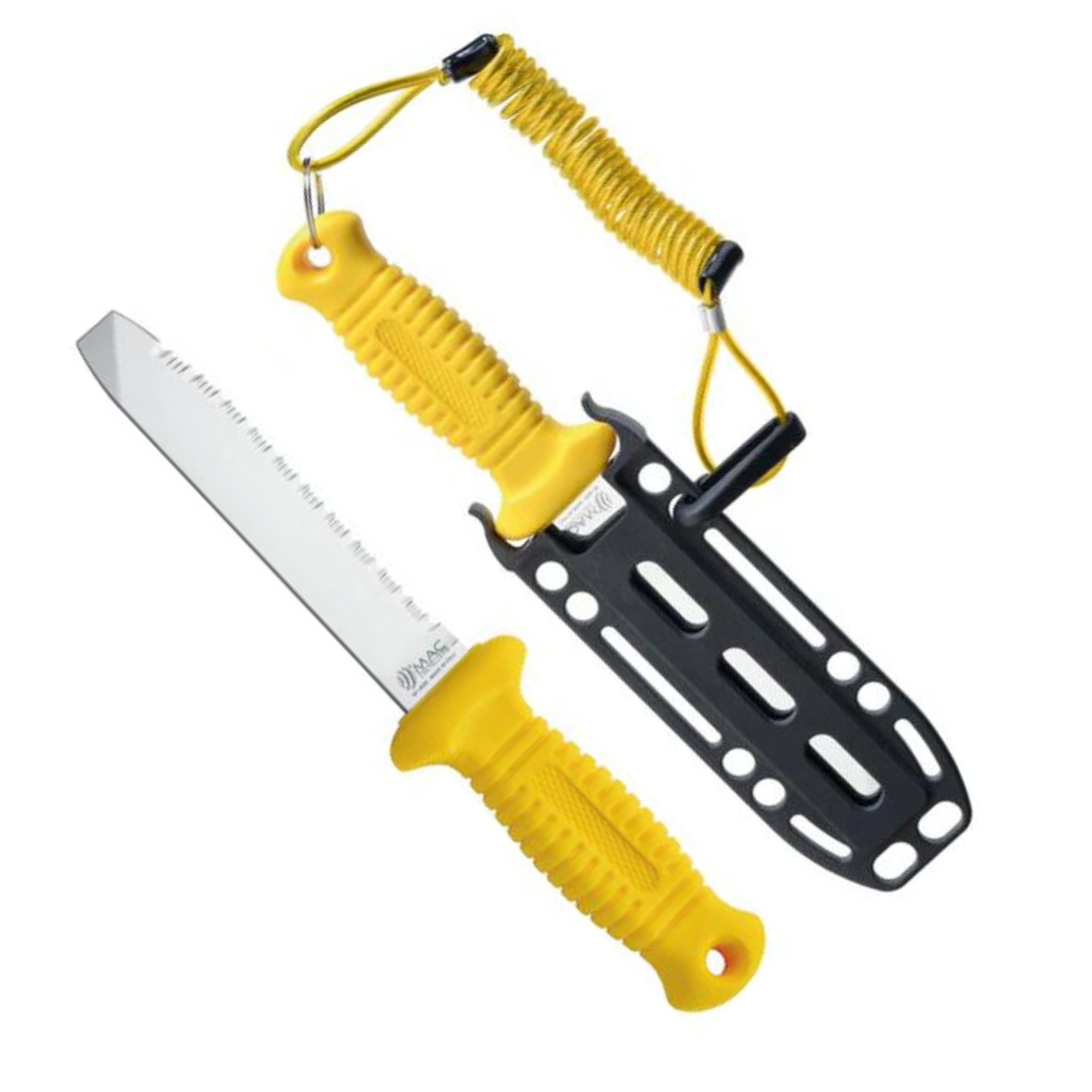 Maniago Sub 14 PT Professional Commercial Diving Knife - Stainless Steel Blade with Sheath for Scuba Diving, Spearfishing & Underwater Adventures