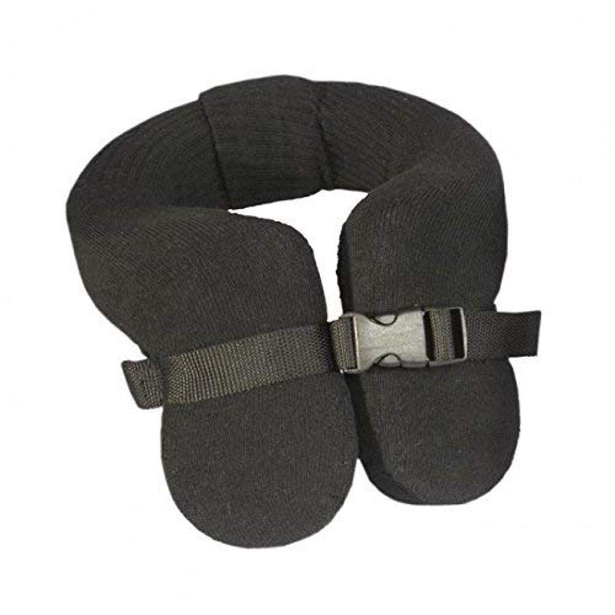 Danmar Products Hensinger Head Support Pillow - Small Black Travel Neck Pillow for Airplane, Car, Office & Home Use - Comfortable & Portable Headrest for Sleeping & Relaxation