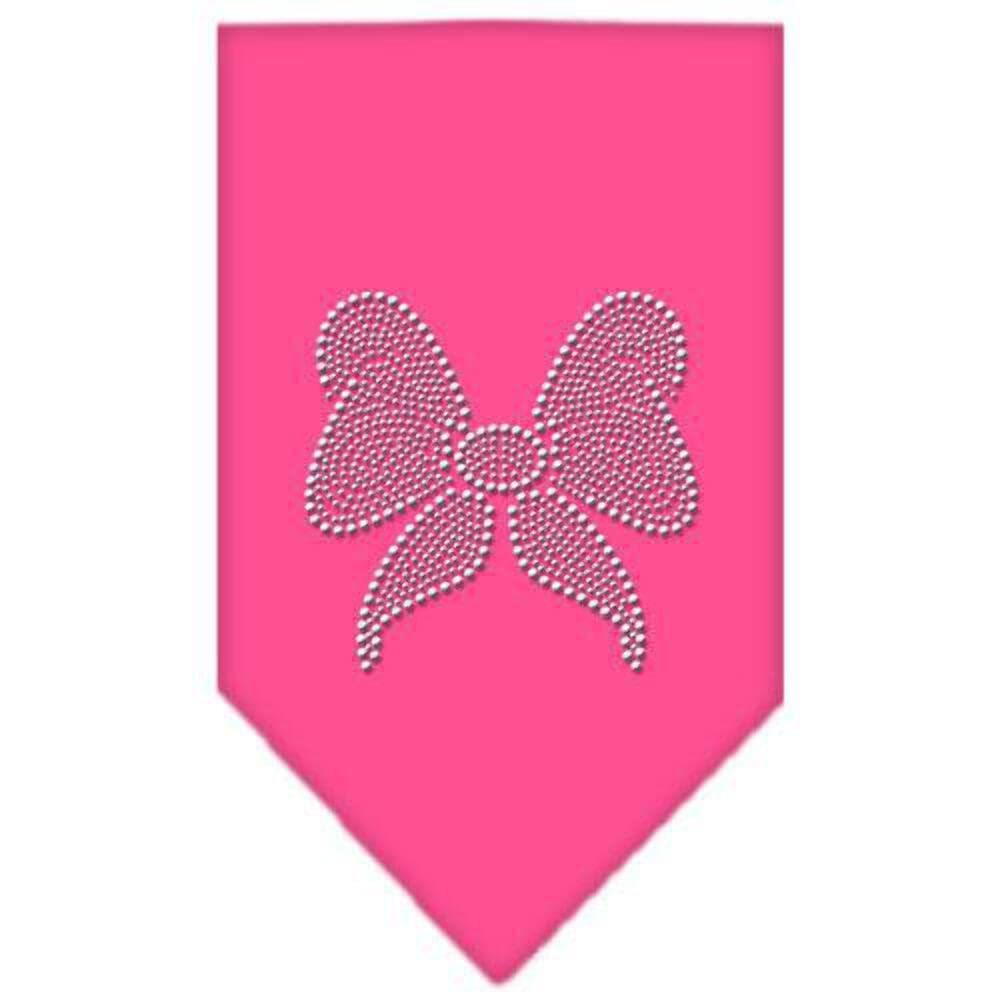 Sparkling Rhinestone Dog Bandana with Bow - Red Large Pet Bandana for Dogs, Perfect for Holidays, Parties & Special Occasions