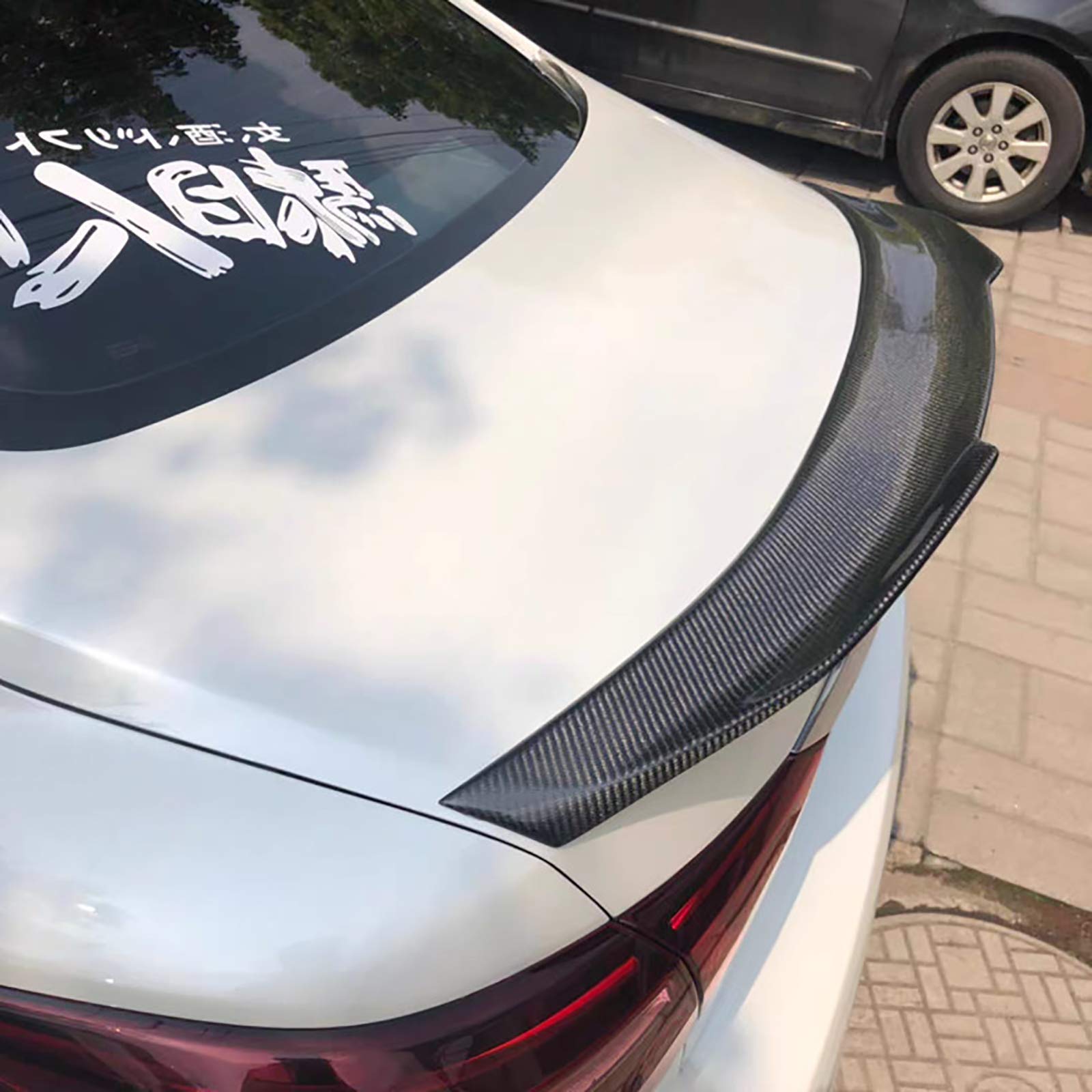 2014-2024 Infiniti Q50 Q50S Sedan ABS Carbon Fiber Rear Spoiler Wing - PSM Style Trunk Lip Splitter for Enhanced Aerodynamics & Sporty Look - Perfect for Car Enthusiasts & Street Racing