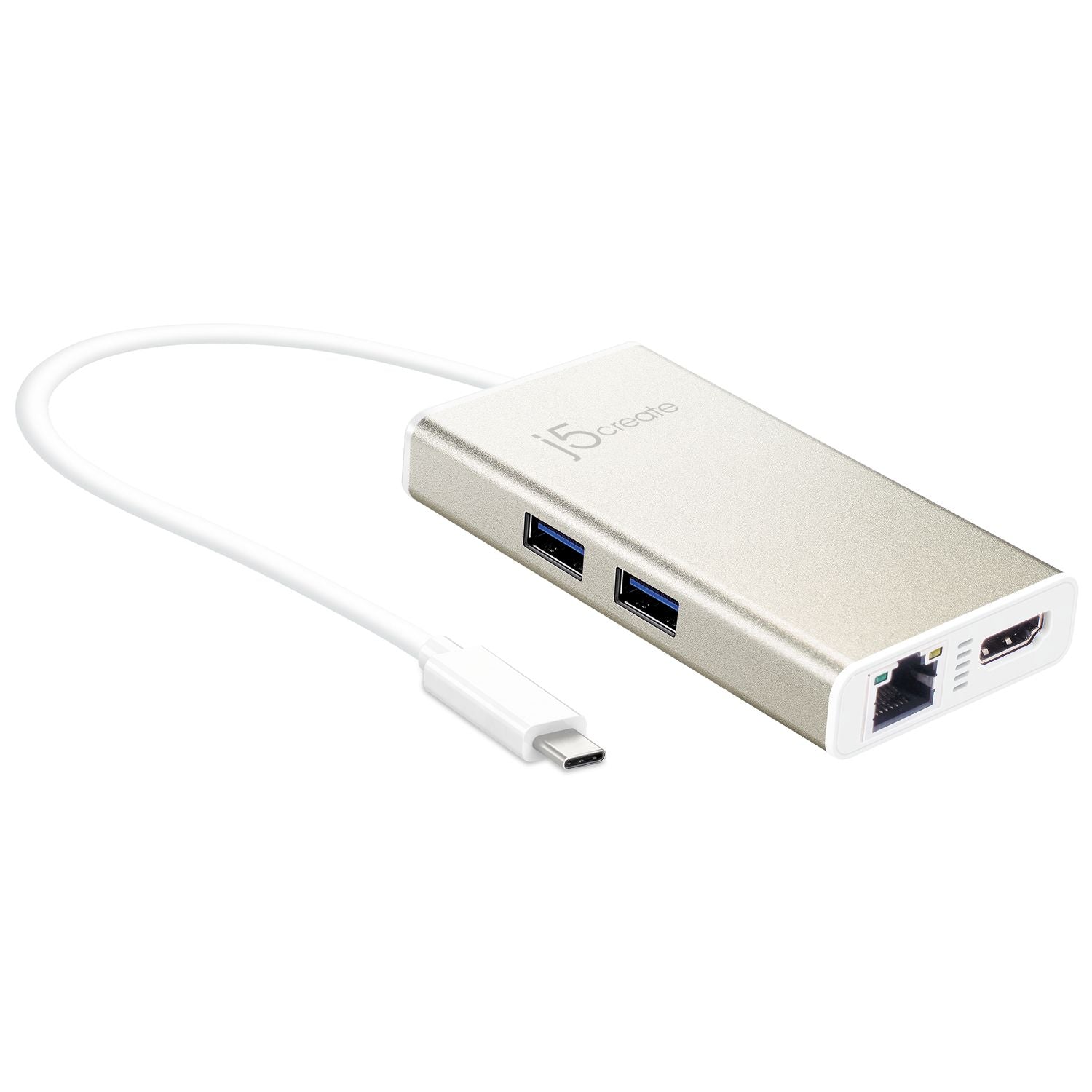 USB C Hub with HDMI, Ethernet, USB 3.1 Ports & PD 3.0 Charging - 6-in-1 Multi-Port Adapter for MacBook Pro/Air, Dell XPS, Surface Pro & More - Perfect for Home Office, Remote Work & Travel