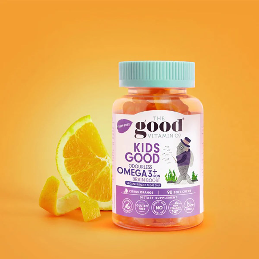 THE GOOD VITAMIN CO Kids Omega 3 Gummy Vitamins - 90 Soft Chews for Brain & Heart Health - Delicious Berry Flavor for Picky Eaters - Perfect for School Lunchboxes & After-School Snacks