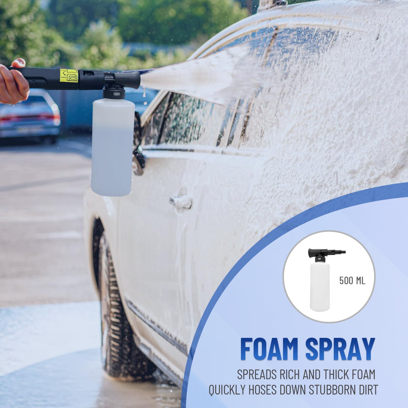 4500 PSI Electric Pressure Washer with 3.2 GPM Flow, Upgraded Spray Handle & Smart Control - 4 Anti-Tipping Wheels for Easy Mobility - Perfect for Driveway Cleaning, House Washing, Deck & Patio Maintenance