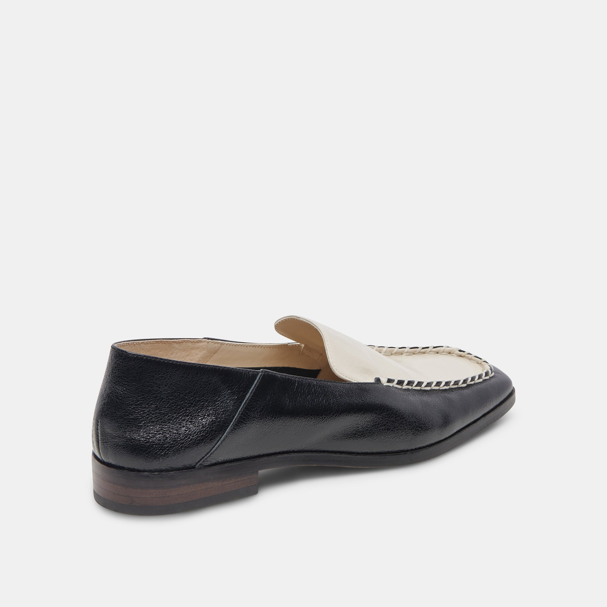 BENY Wide Flats for Women - White & Black Crinkle Patent Leather Comfortable Slip-On Shoes for Work, Office, and Casual Wear | Fashionable & Versatile Footwear for Everyday Use