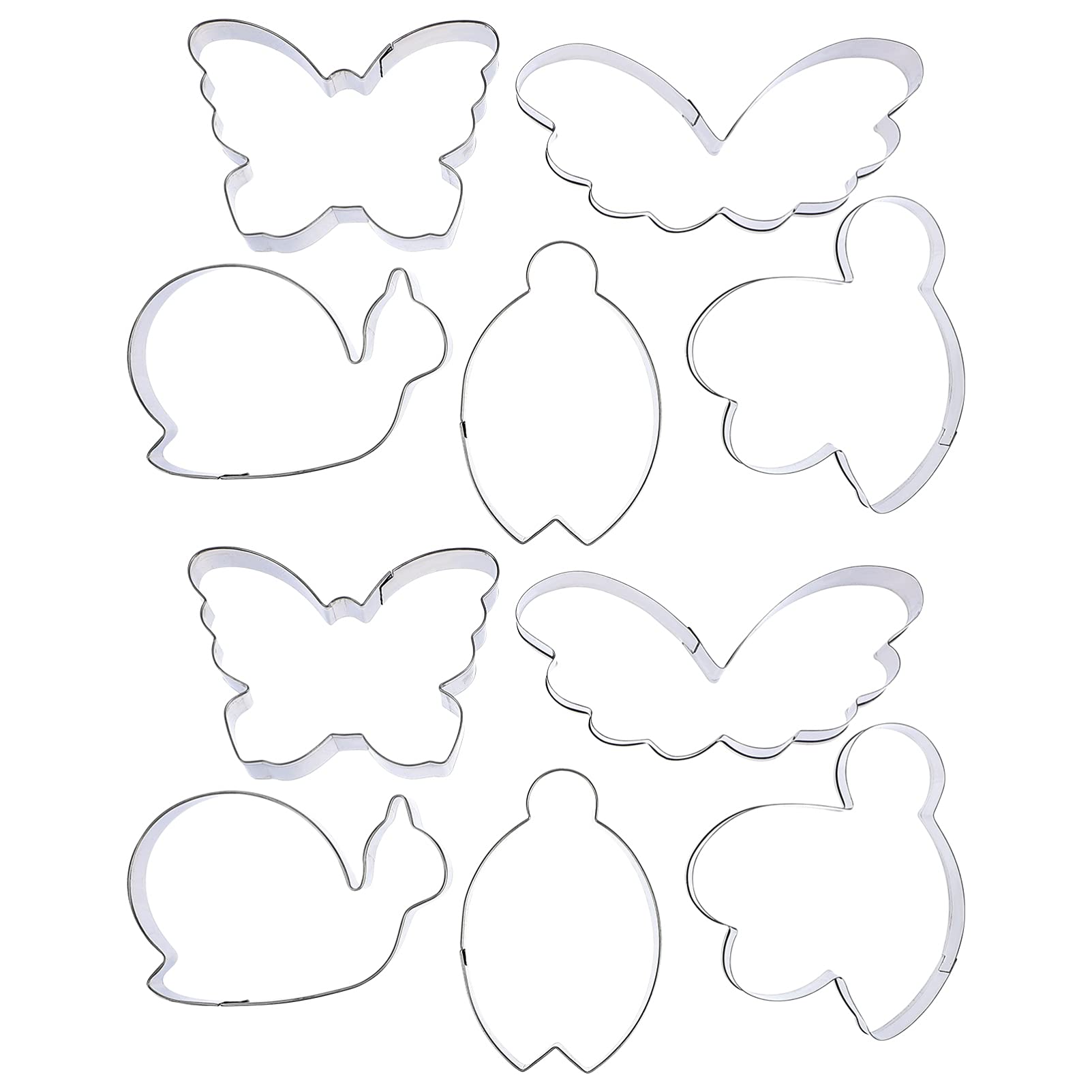 10PCS Stainless Steel Animal Cookie Cutters - Cartoon Fudge & Cake Molds for Baking, DIY Biscuit Making - Perfect for Birthday Parties, Baby Showers & Holiday Treats