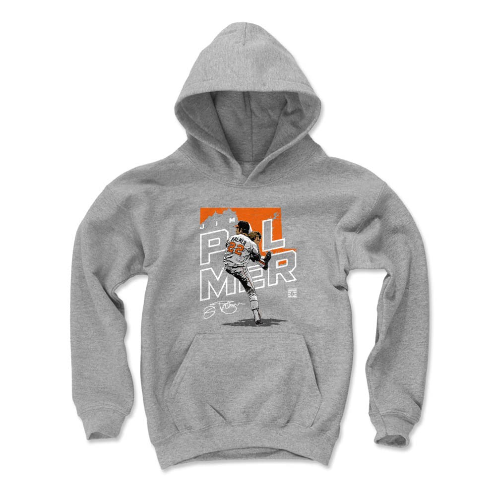 500 LEVEL Jim Palmer Kids Hoodie - Official MLB Player Map Design for Boys & Girls | Perfect for Baseball Games, School & Casual Wear