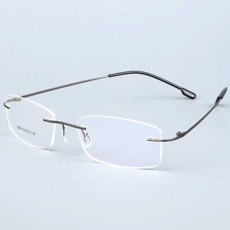 Bclear Titanium Alloy Rimless Eyeglasses for Men - Ultra Lightweight Frame Model SJ808 | Perfect for Office, Reading & Everyday Wear
