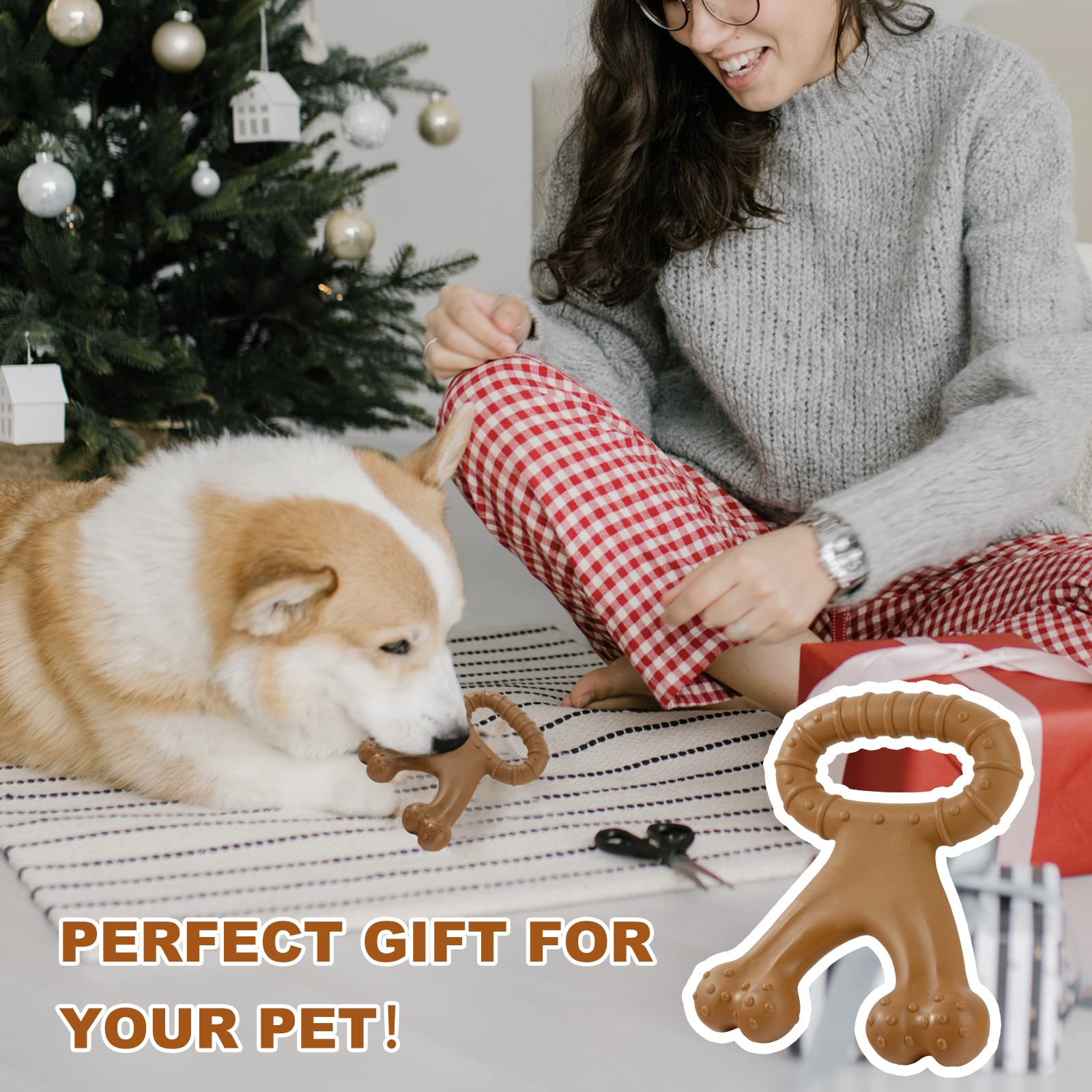 Durable VIWIK Dog Chew Toys for Aggressive Chewers - Tough Chew Bones for Large, Medium & Small Dogs - Long-Lasting Puppy Toys for Smart Breeds - Perfect for Teething, Boredom Relief & Training