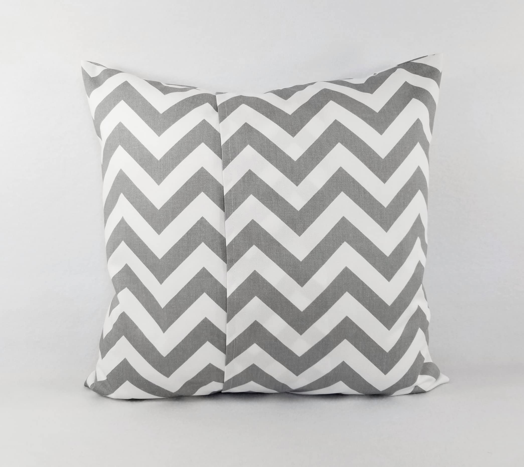 Custom Grey and White Chevron Pillow Covers - Decorative Pillow Shams for Sofa, Bed & Home Decor - Soft & Stylish Throw Pillow Cases