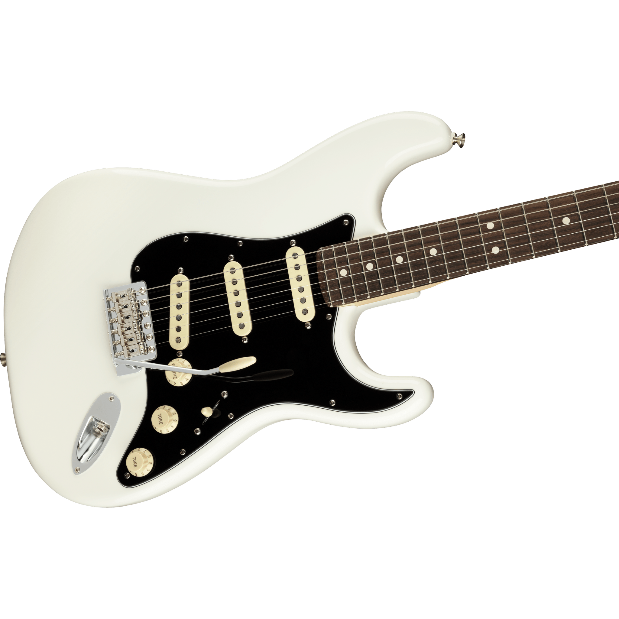 Fender American Performer Stratocaster Electric Guitar - Rosewood Fingerboard, Arctic White Finish | Perfect for Rock, Blues & Studio Recording