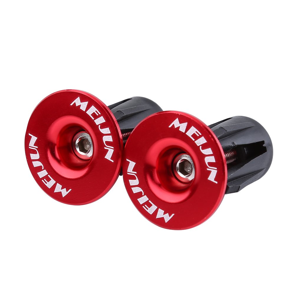 Tbest 2-Pack Colorful Aluminum Bike Handlebar End Plugs - Durable MTB/Road Bicycle Bar Grips & End Caps Accessories for Mountain & Commuter Bikes (Perfect for Cycling Safety & Customization)
