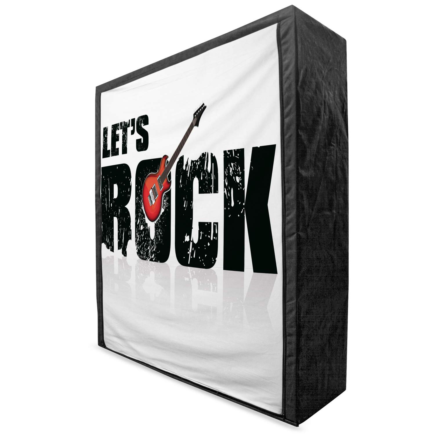 Ambesonne Guitar-Themed Portable Fabric Wardrobe - 59