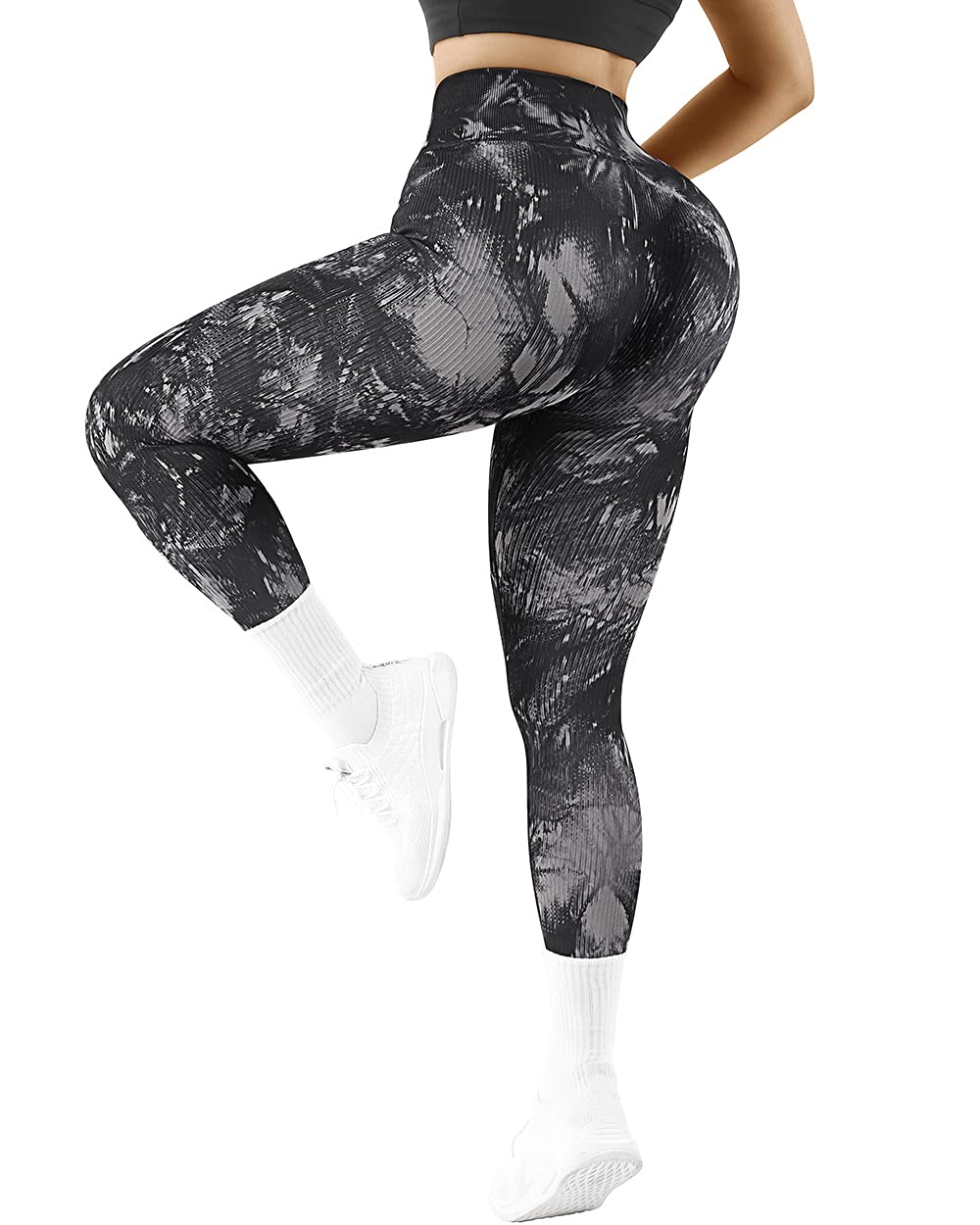 SUUKSESS Women's High Waisted Ribbed Seamless Leggings - Yoga Pants for Workout, Gym, Running & Everyday Wear - Comfortable Stretchy Tummy Control Activewear