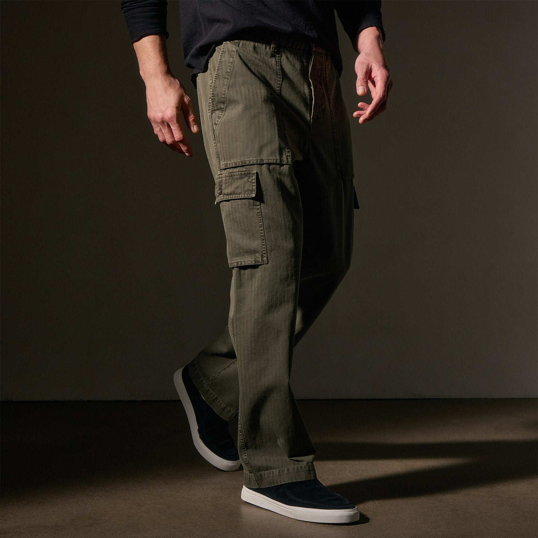 Herringbone Twill Utility Pants - Army Green Pigment | Durable Workwear for Outdoor Adventures & Tactical Use