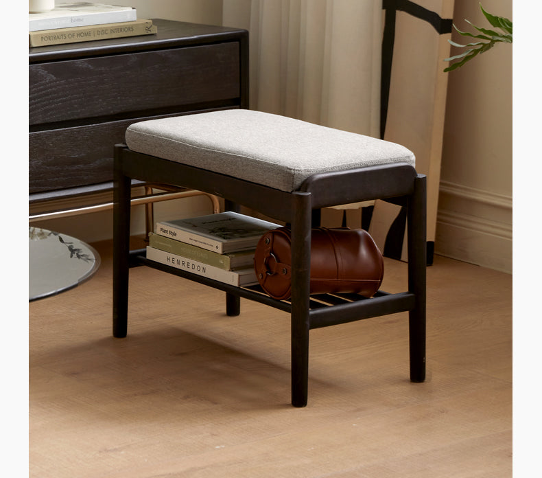 Solid Oak Wood Shoe Bench - Durable Entryway Shoe Storage & Seating for Home, Mudroom, or Bedroom - Perfect for Organizing Shoes & Putting On/Taking Off Footwear