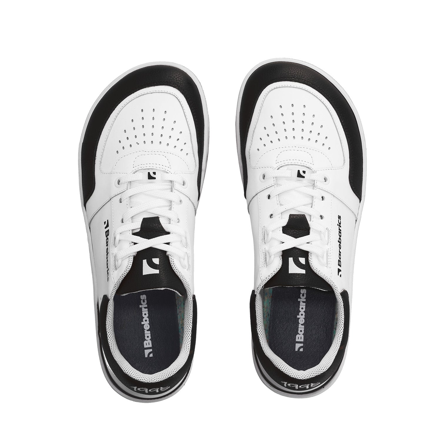 Barefoot Sneakers for Men & Women - Barebarics Wave White & Black Minimalist Shoes | Lightweight, Flexible & Comfortable for Running, Walking & Gym Workouts