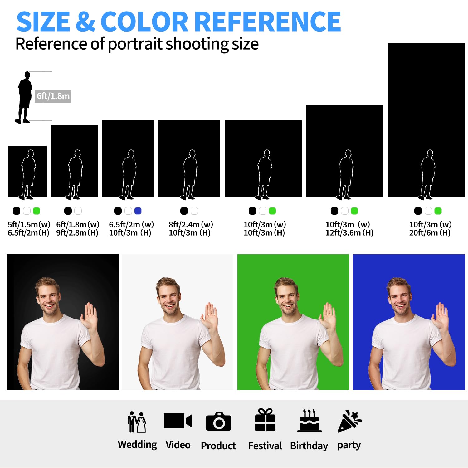 HEMMOTOP 5x6.5 ft White Seamless Photography Backdrop Curtain - Premium Photo Studio Background for Easter, Birthday Parties, Portraits & Projector Screen (Backdrop Only) - Perfect for Professional Photoshoots, Home Studios & Event Decorations