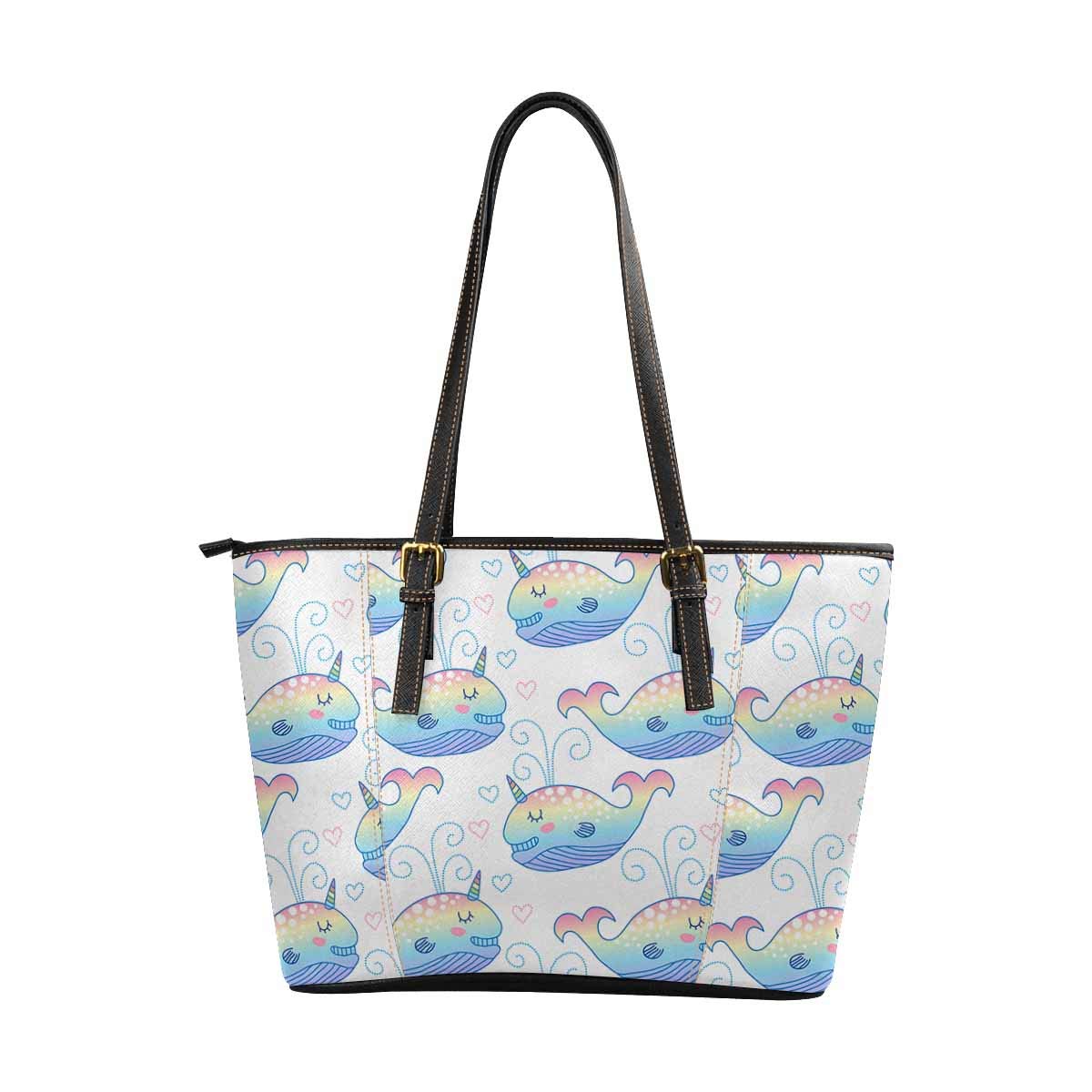 INTERESTPRINT Women's Cute Animal Print Satchel Shoulder Tote Bag - Green Background Purse for Casual Outings, Work & Travel