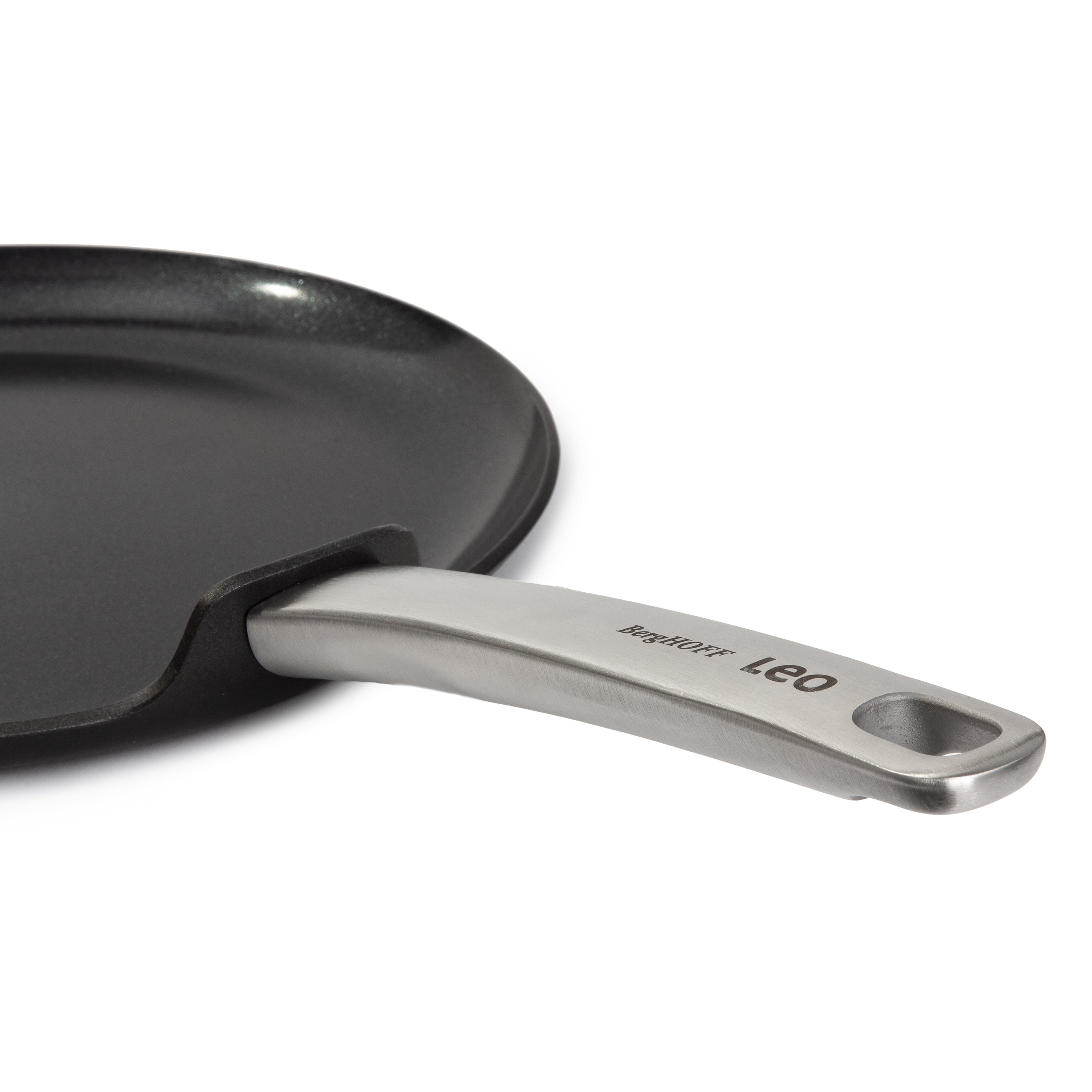 BergHOFF Leo 10.25-Inch Nonstick Ceramic Pancake Pan - Graphite Coating, Eco-Friendly Recycled Material - Perfect for Breakfast, Brunch & Family Cooking