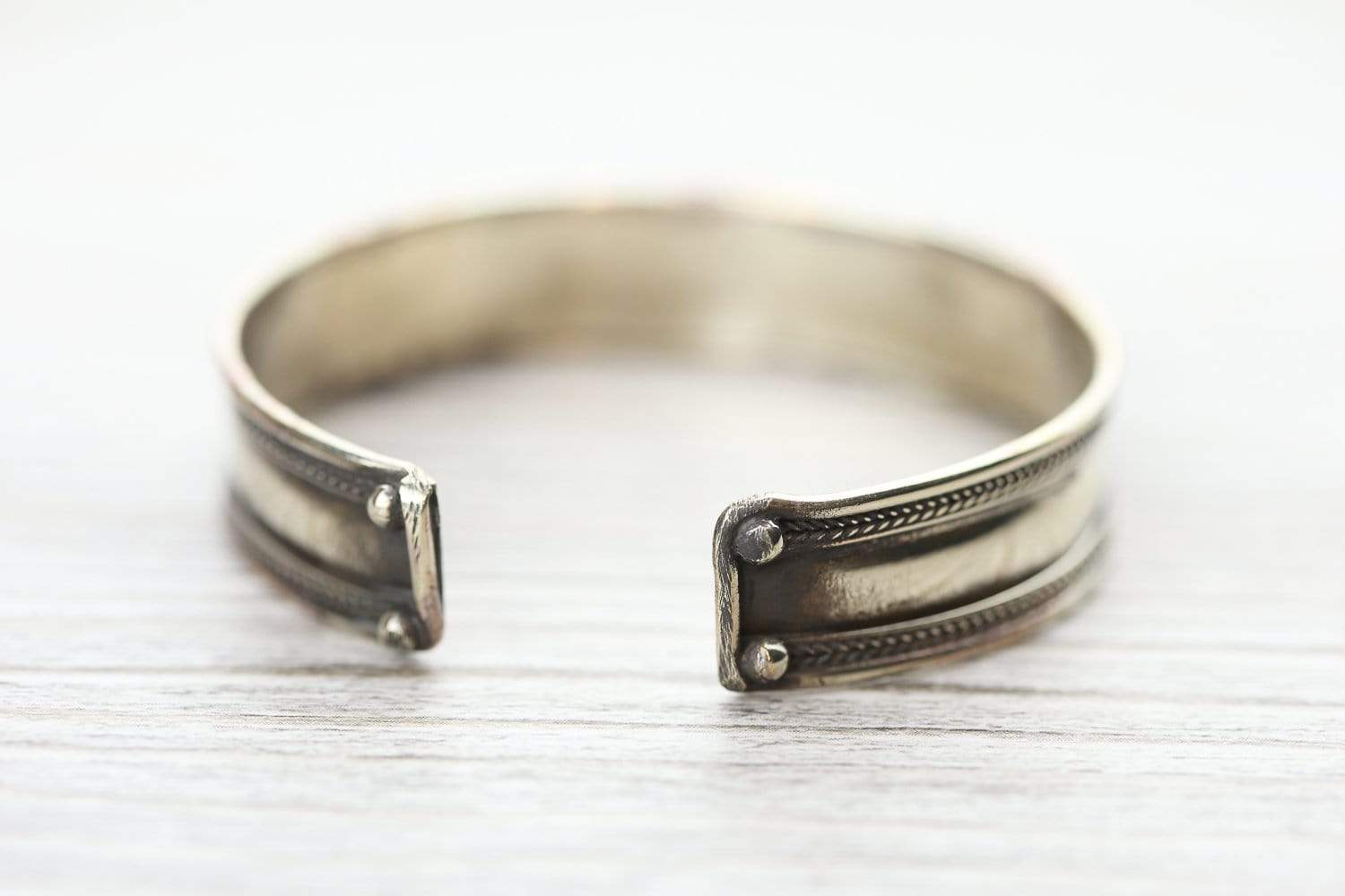 Authentic Himalayan Cuff Bracelet - Handmade Tibetan Silver Bangle for Women - Boho Ethnic Jewelry Gift for Yoga, Meditation & Festival Wear