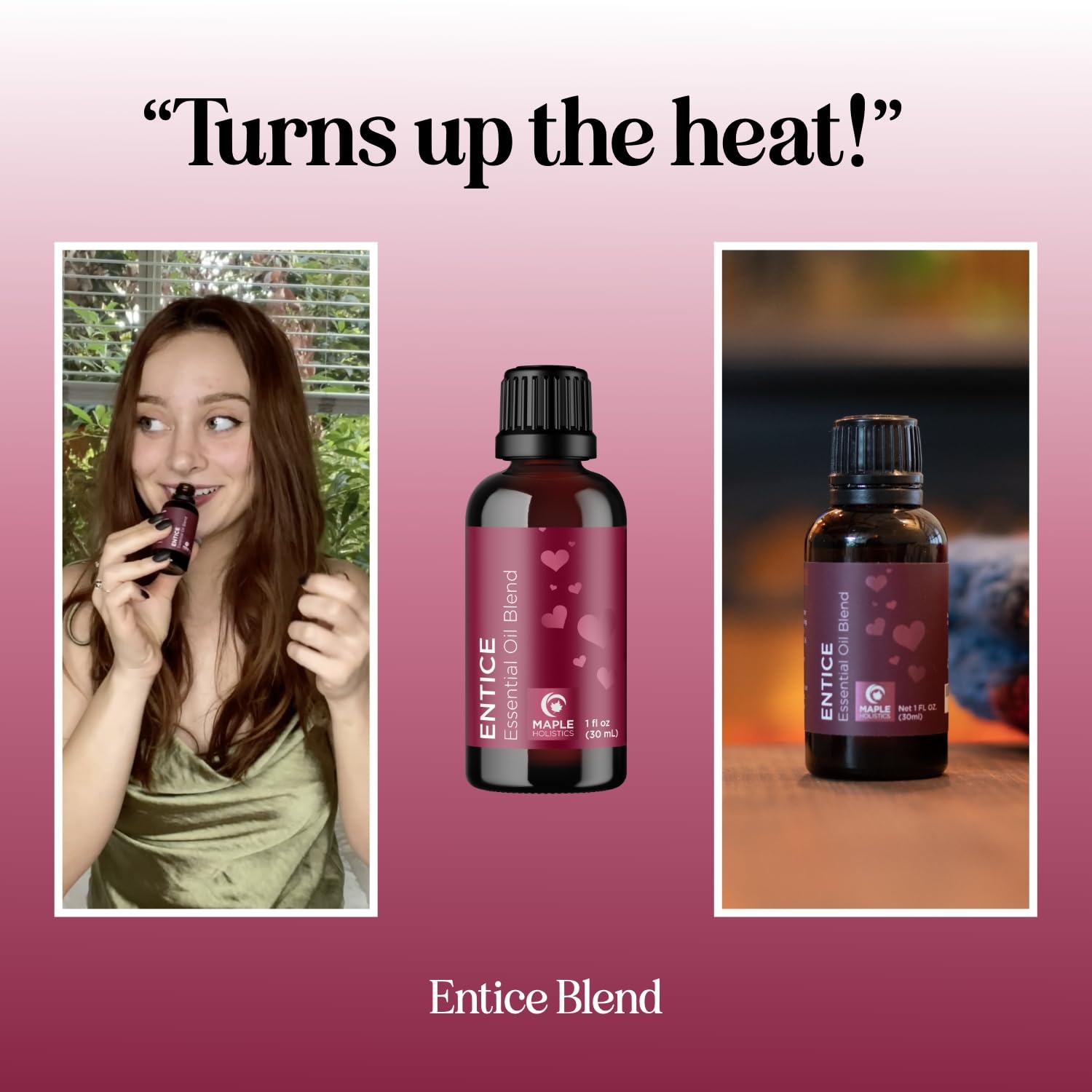 Passionate Romance Essential Oil Blend - Lavender, Palmarosa, Clary Sage & Ylang-Ylang Aromatherapy Oil for Diffusers - Couples Massage & Relaxation Gift Set - Perfect for Date Nights & Romantic Evenings