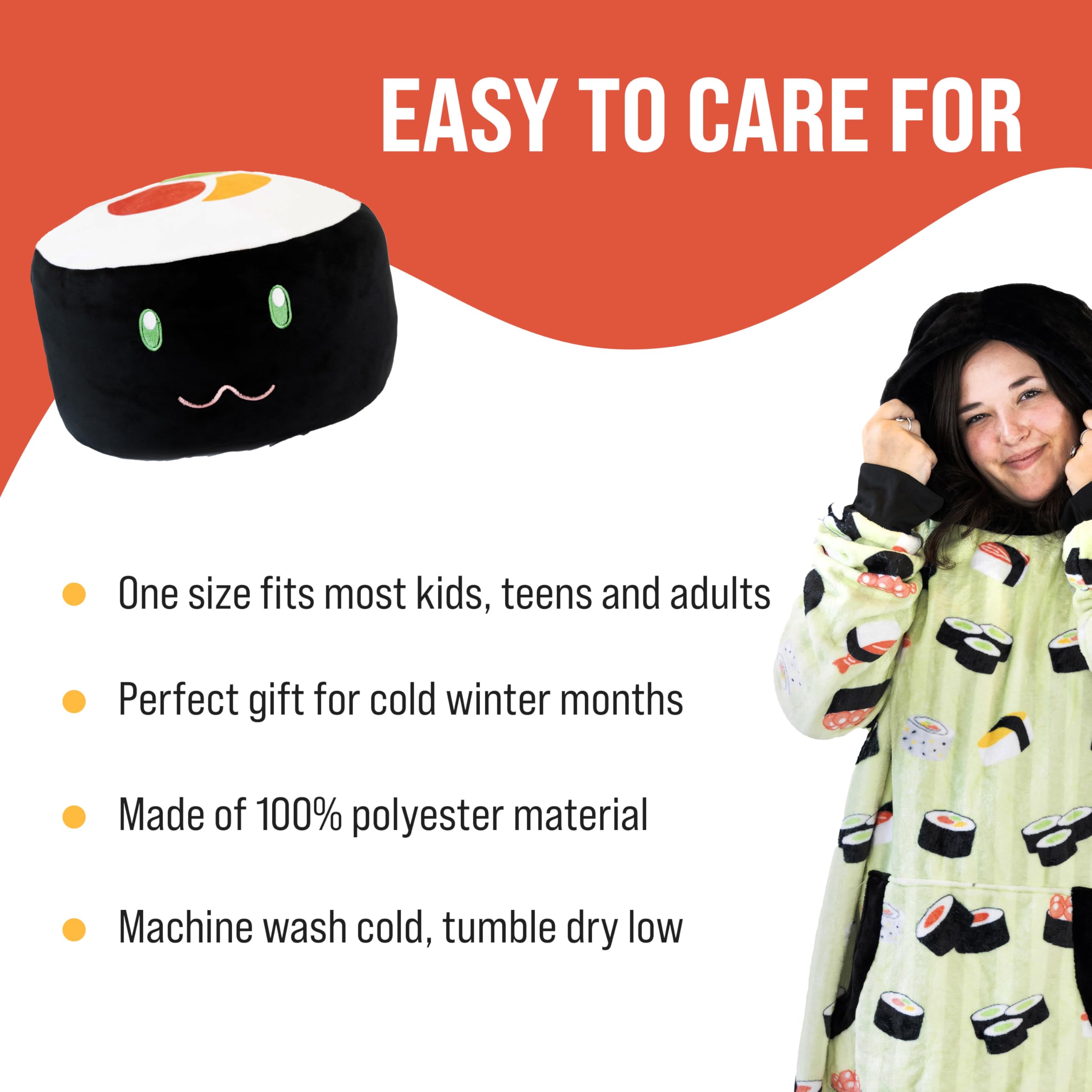 Plushible Wearable Blanket Hoodie for Adults - 2-in-1 Oversized Hoodie Blanket with Pillow & Long Sleeve Pocket - Soft Cozy Valentine's Gift for Women & Men - Perfect for Netflix Nights, Camping & Lounge Wear