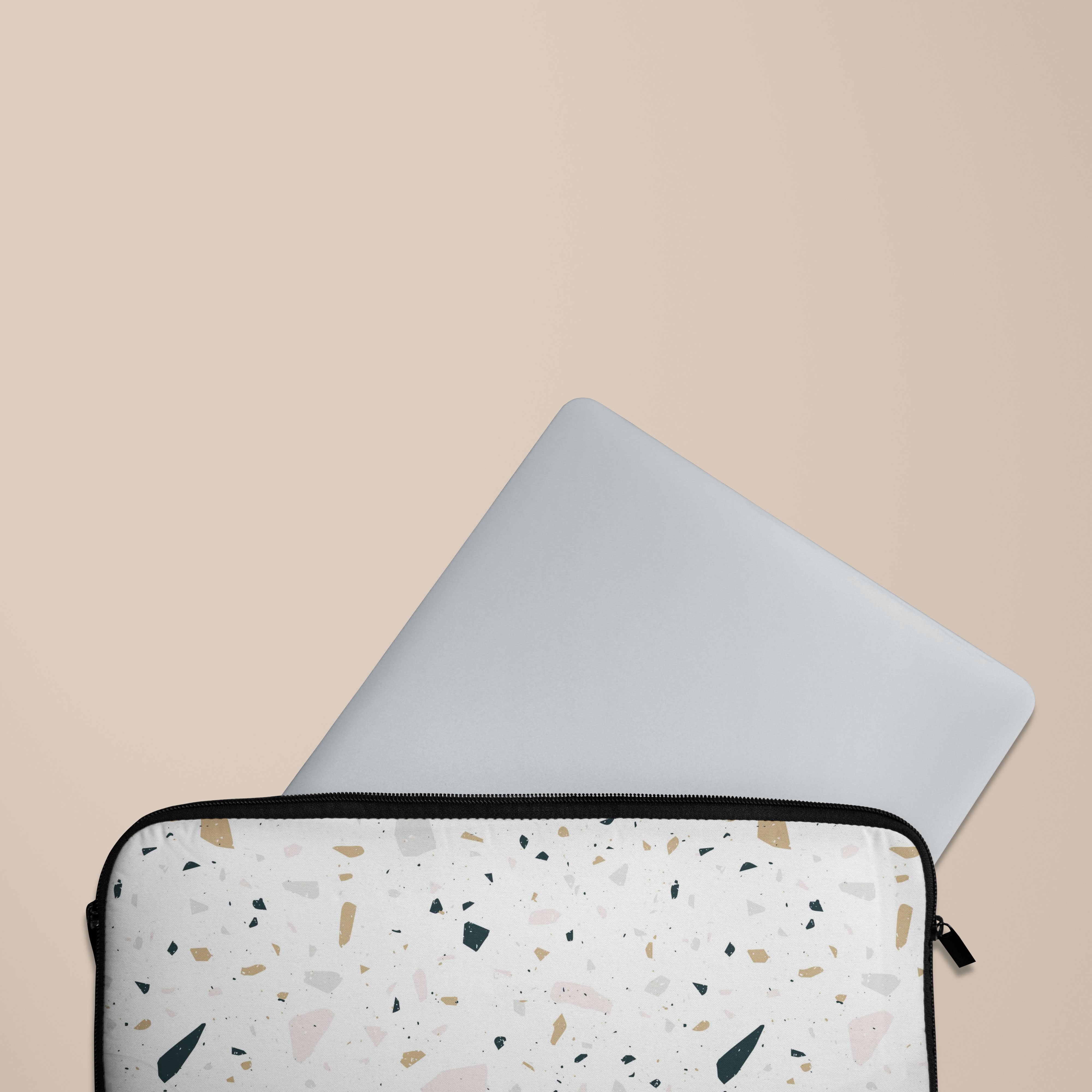 Stylish Lightweight Terrazzo Laptop Sleeve Case - 13-15 Inch MacBook Air/Pro Protective Cover - Perfect for Work, Travel & School Accessories