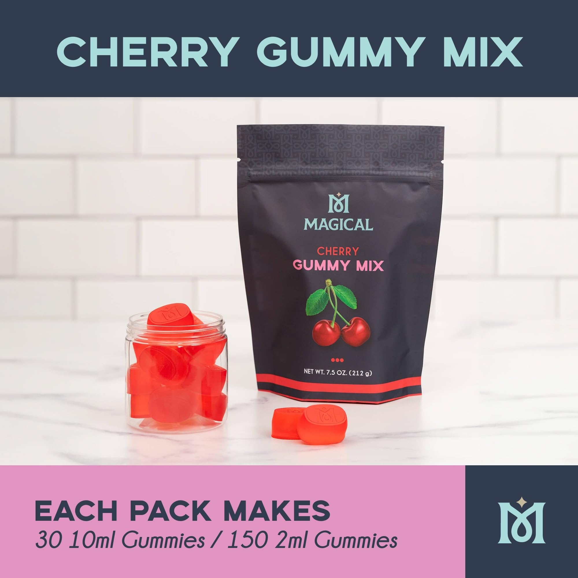 Magical Butter Gummy Mix - Gelatin Powder for Homemade Chewy Candy - Easy-to-Use Edible Gummy Mixture - Tart Cherry Flavor - Perfect for DIY Treats, Party Favors & Healthy Snacks