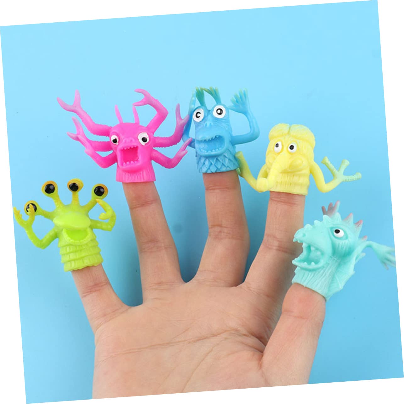 48 Pcs Animal Finger Puppet Toys for Kids - Soft Plush Hand Puppets for Storytelling, Role Play & Early Learning - Perfect for Classroom, Daycare & Home Playtime