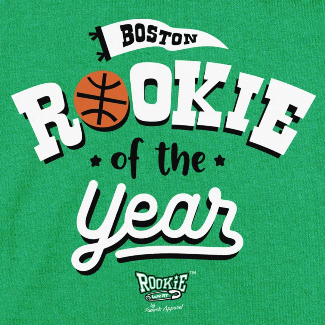 Smack Apparel Boston Celtics Rookie of The Year Green Baby Onesie & Toddler T-Shirt (NB-7T) - Perfect for Game Day, Birthday Gifts & Basketball Fan Apparel