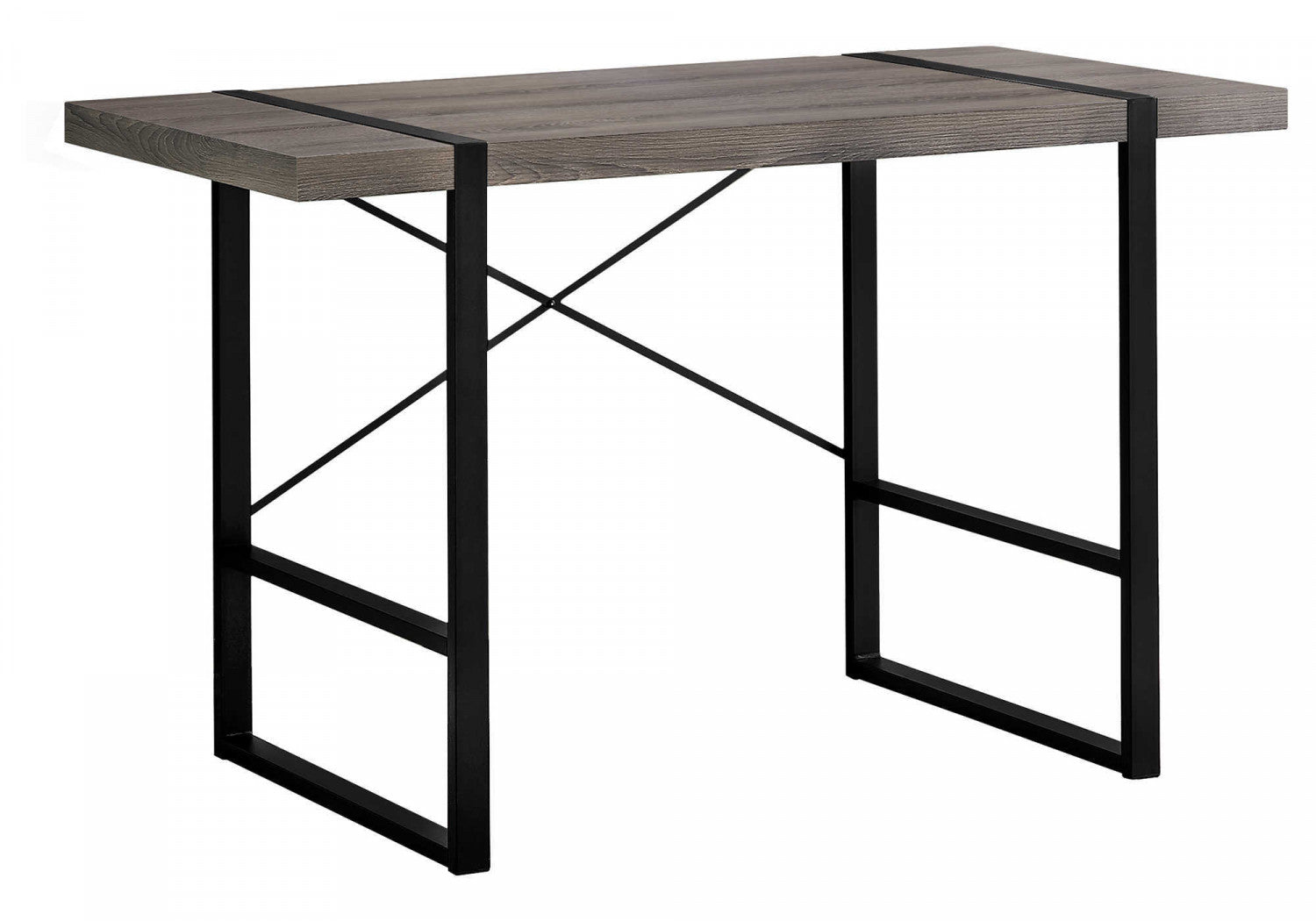 Dray Desk Dark Taupe - Modern Minimalist Home Office Desk for Small Spaces | Perfect for Remote Work, Study & Writing