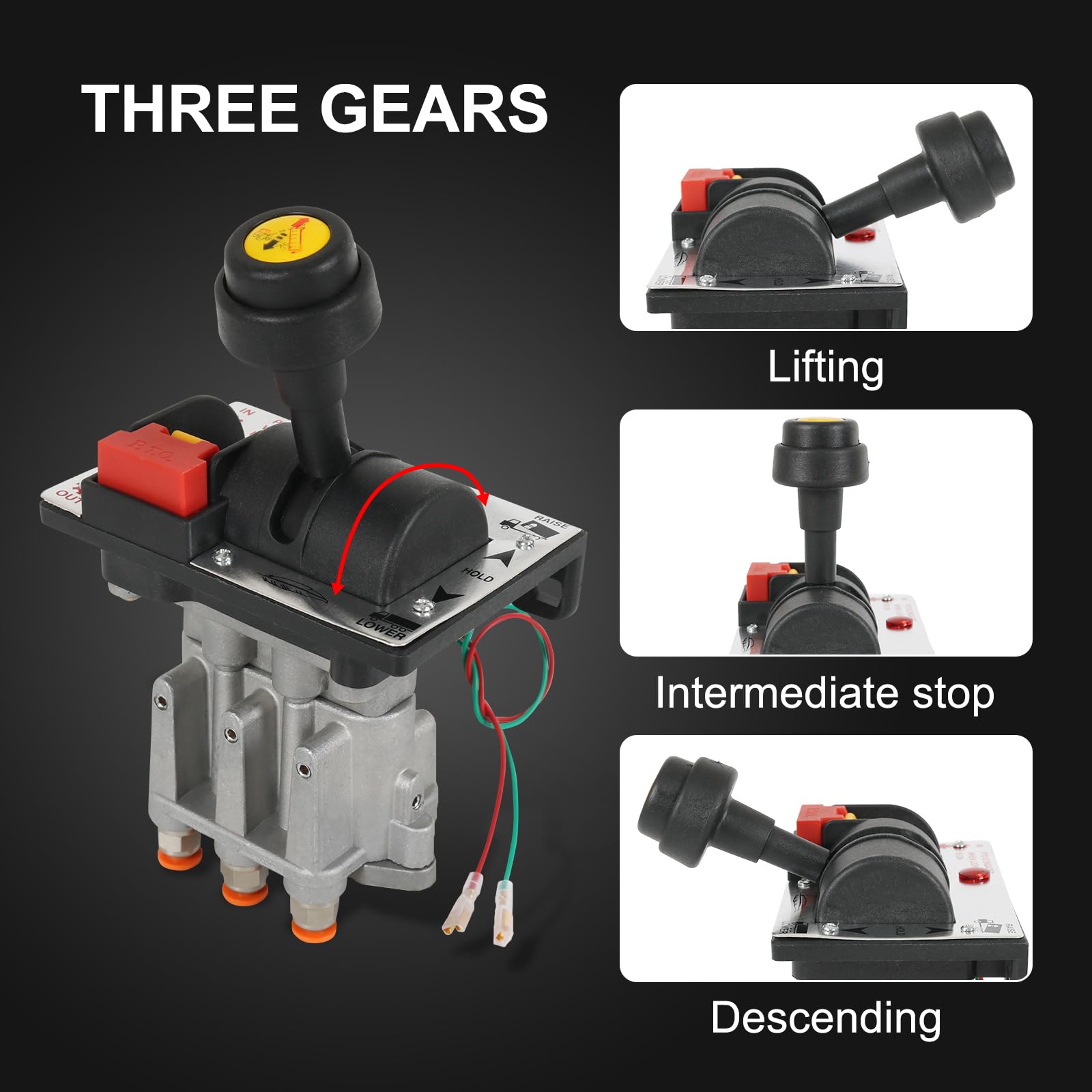 Hydraulic Flow Control Valve with PTO Switch for Dump Truck & Tipper - Adjustable Slow Down Function, Air Operated (Includes Valve + 10m Air Tube) | Perfect for Heavy-Duty Hydraulic Systems in Construction & Mining Operations